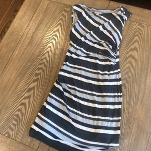 Loft Cotton Stripped Dress Size XXS Petite